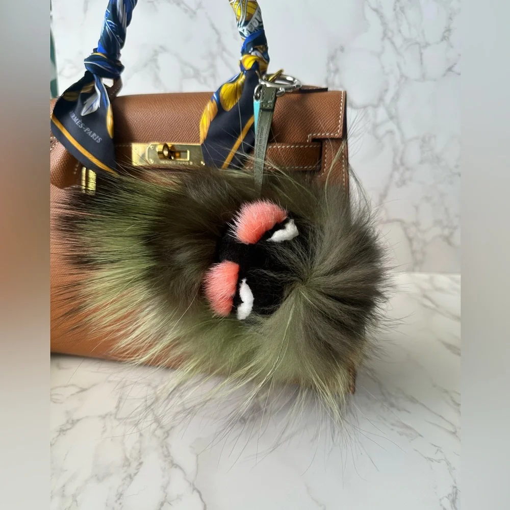 Rare Authentic FENDI Fur Bag Charm - Picture 8 of 8